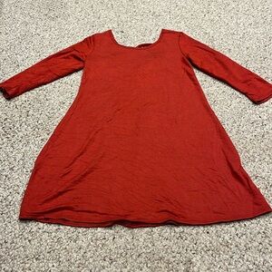 NWT Tiffany & Gray Long Sleeve Red Orange Mini Dress Size Medium